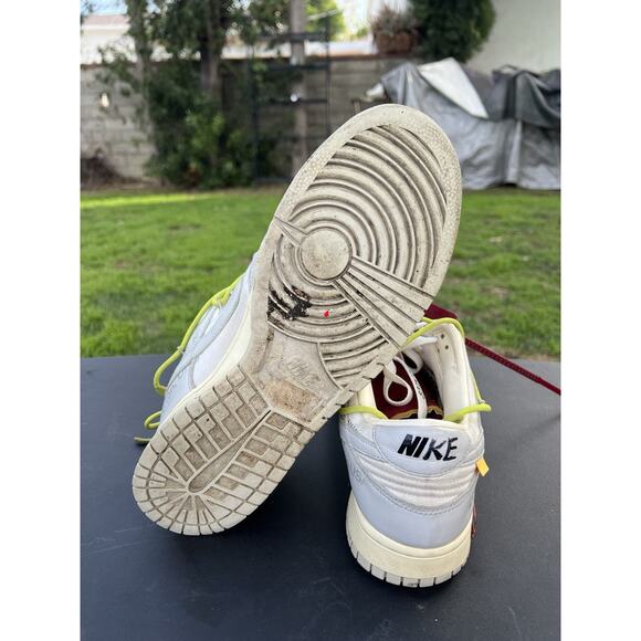 Nike Off-White Dunk Low Lot 08 of 50 - Size 10.5M - DM1602-106 (no Insoles) main image 7